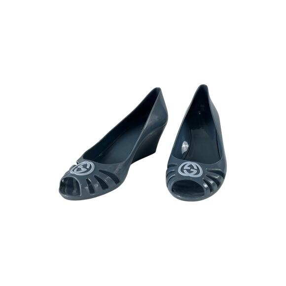 Gucci GG Rubber Wedges - Picture 1 of 8